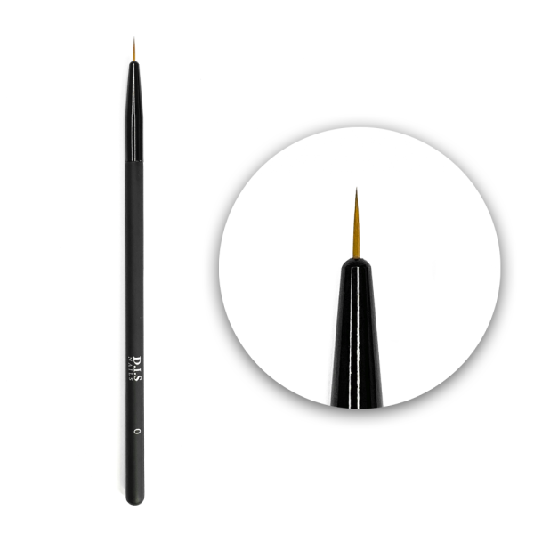 Пензель для малювання DIS Nails 0 (9 мм) Syntetic