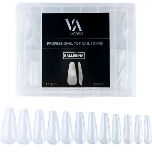 Верхние формы для наращивания Valeri Top Nail Forms Ballerina (120 шт)