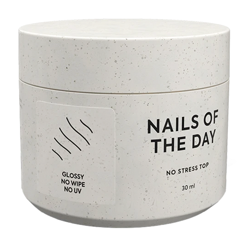 Глянцевий топ Антицарапка без липкого шару NAILSOFTHEDAY No stress top no wipe  без уф-фільтрів  30мл