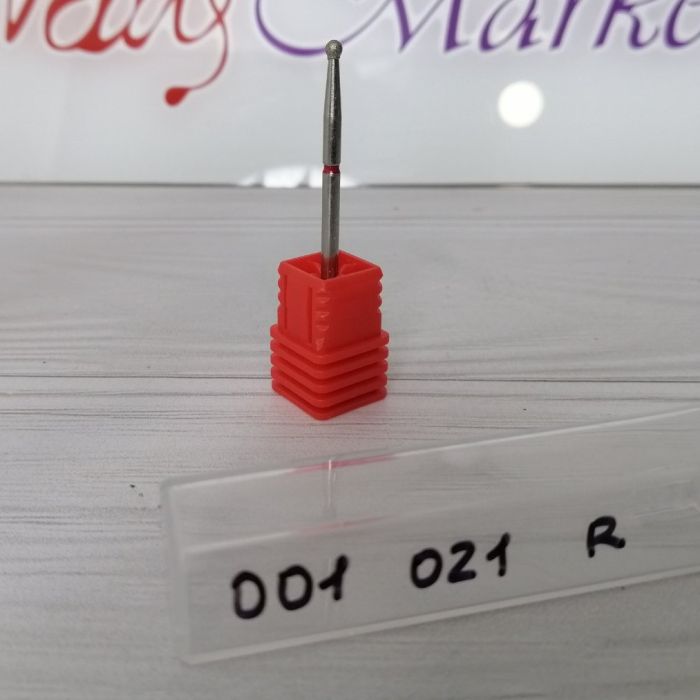 Фреза алмазна кулька 001-015R діаметр 1.5мм, червона
