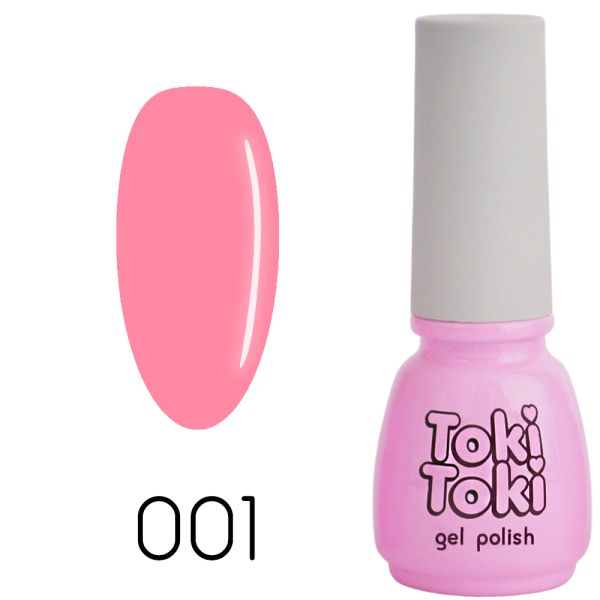 Гель-лак Toki-Toki №001, 5 мл рожевий емаль