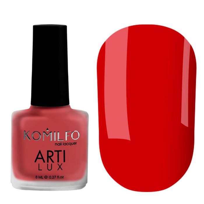 Лак для нігтів Komilfo ArtiLux Lady in Red 001 (persian red, емаль), 8 мл
