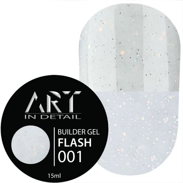Світловідбивний камуфлюючий гель ART FLASH Builder Gel 01, 15мл