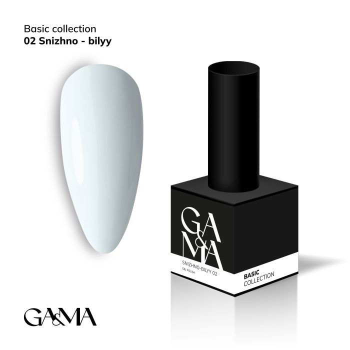 Гель-лак GaMa Basic collection 002 snizhno-bilyy сніжно-білий 15мл