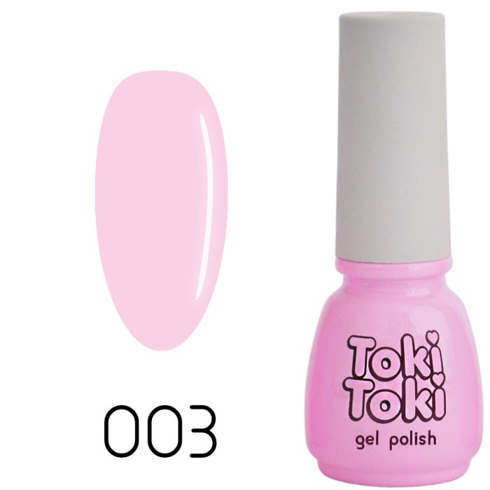Гель-лак Toki-Toki №003, 5 мл світло-рожевий емаль