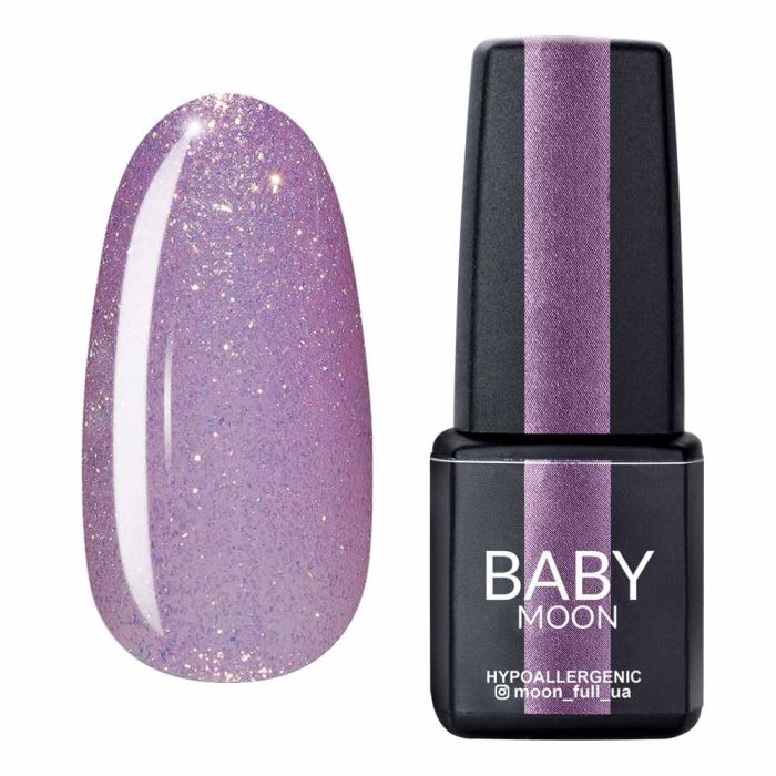 Гель-лак Baby Moon Dance Diamond 04 светло-сиреневый с золотистым шиммером, 6мл