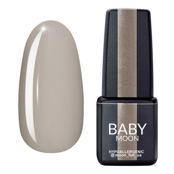 Гель-лак Baby Moon Midnight 04 сірувато-бежевий, 6мл
