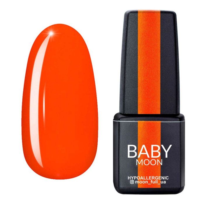 Гель-лак Baby Moon Perfect Neon 04 морквяно-кораловий, 6мл 