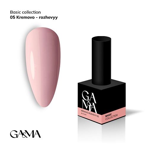 Гель-лак GaMa Basic collection 005 kremovo-rozhevyy  кремово-рожевий 10мл