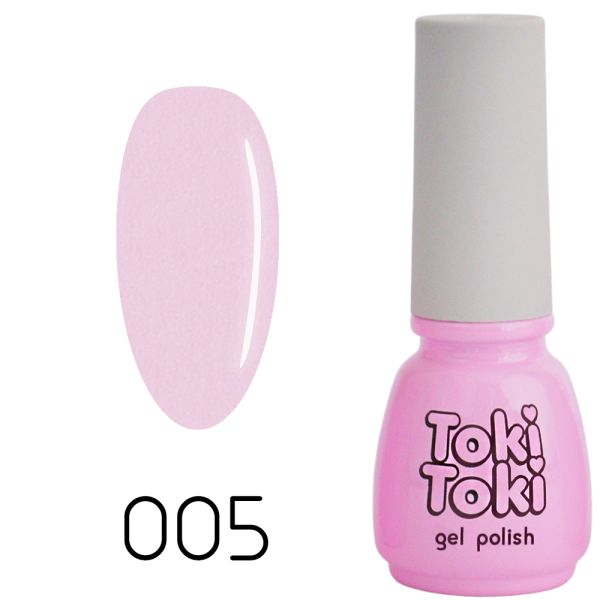 Гель-лак Toki-Toki №005, 5 мл ніжно-рожевий емаль