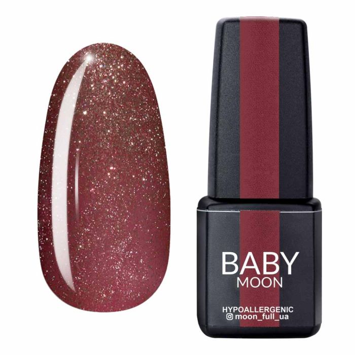 Гель-лак Baby Moon Dance Diamond 05 темно-рожевий вінтажний з дрібним шиммером, 6мл