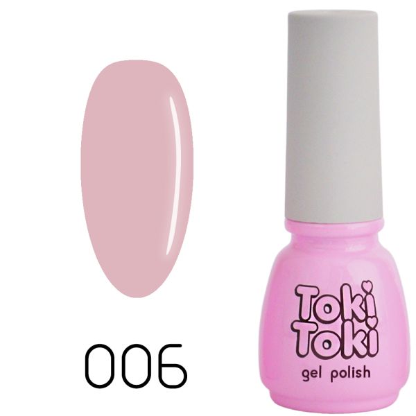 Гель-лак Toki-Toki №006, 5 мл бежевий емаль