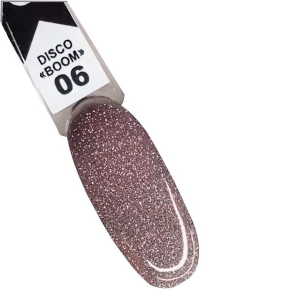 Гель-лак Oxxi Disco Boom №06 (пастельно-розовый, светоотражающий) 10 мл