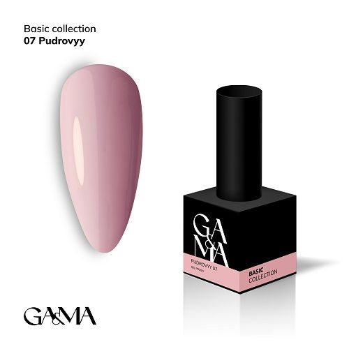 Гель-лак GaMa Basic collection 007 pudrovyy  пудровий 10мл