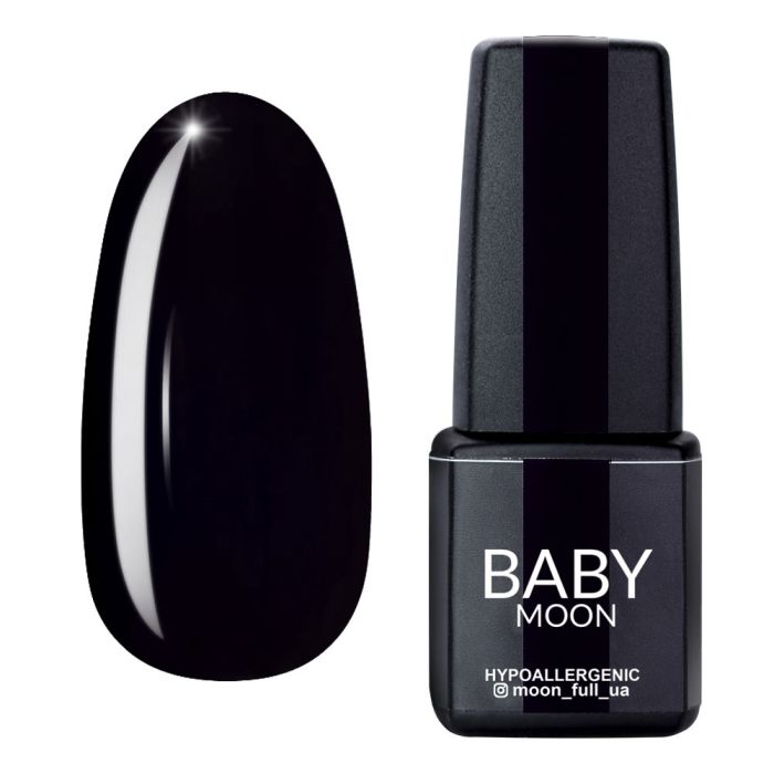 Гель-лак Baby Moon Midnight 07 чорний, 6мл