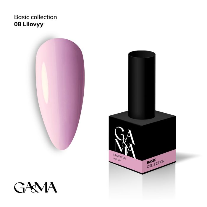 Гель-лак GaMa Basic collection 008 lilovyy ліловий 10мл