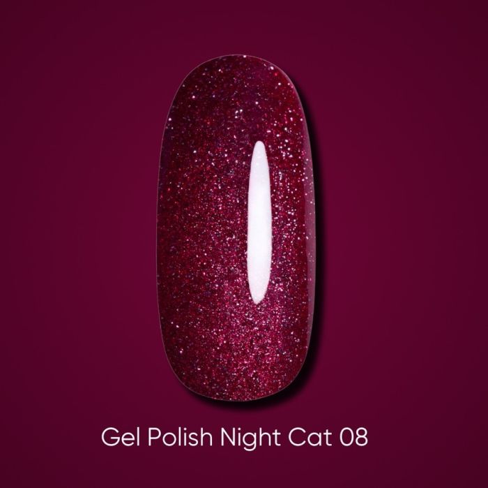 Гель-лак котяче око Dark Night Cat 08, 6мл