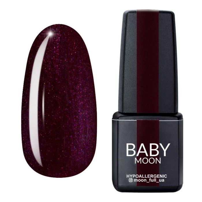 Гель-лак Baby Moon Burgundy 08 фіолетовий баклажан 6мл