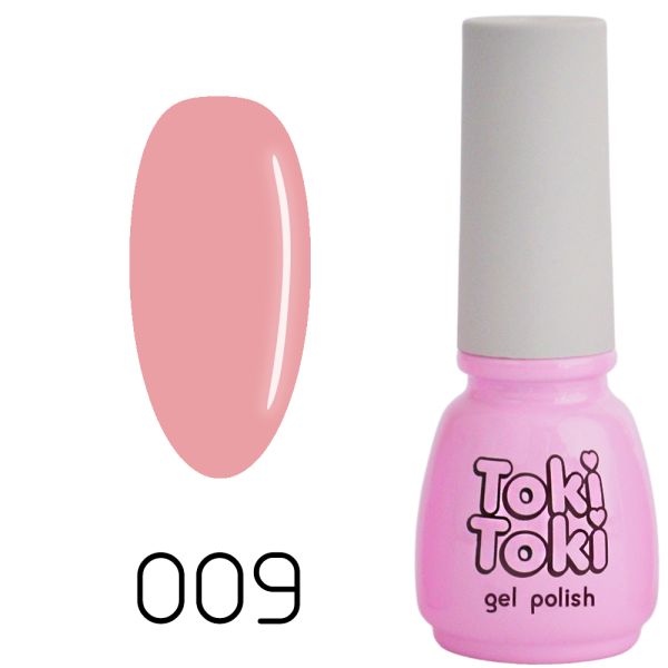 Гель-лак Toki-Toki №009, 5 мл темно-бежевий емаль