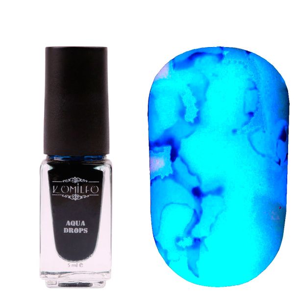 Акварельные капли 5мл Komilfo Aqua Drops Blue №009 Синие