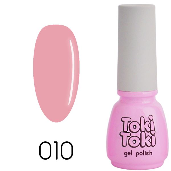 Гель-лак Toki-Toki №010, 5 мл рожево-бежевий емаль