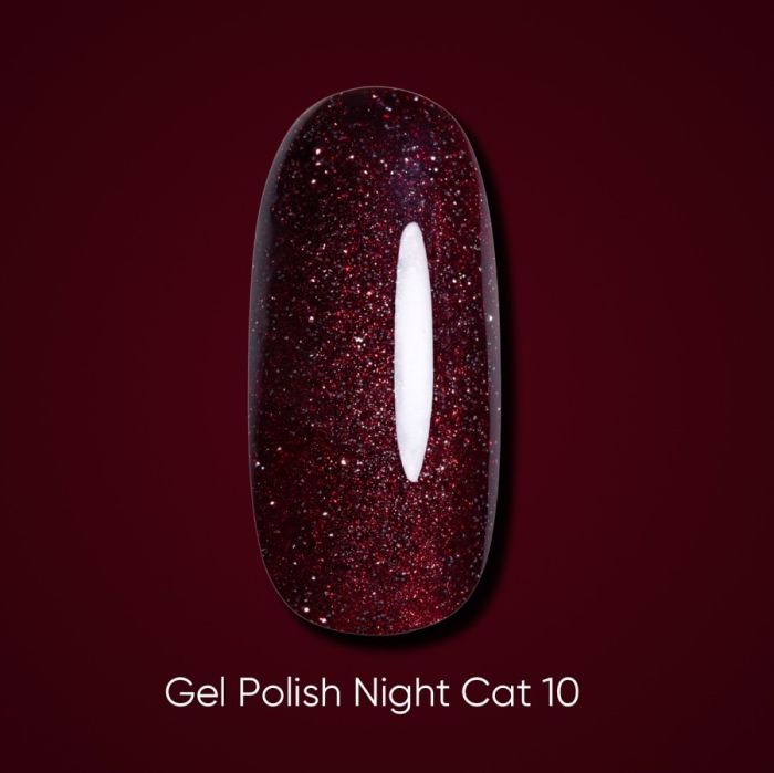 Гель-лак котяче око Dark Night Cat 10, 6мл