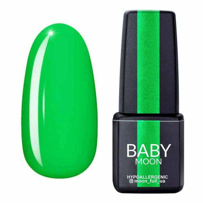 Гель-лак Baby Moon Perfect Neon 12 яскравий зелений, 6мл 