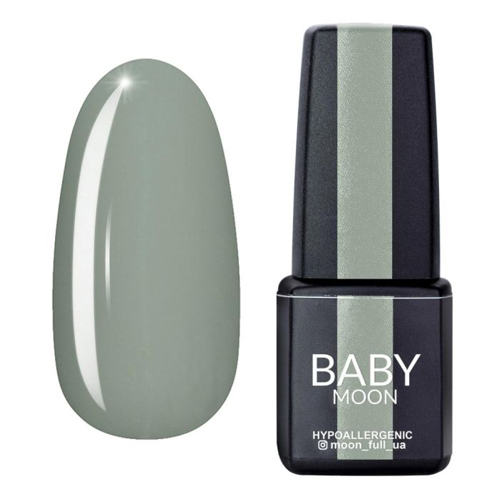 Гель-лак Baby Moon Cold Ocean 12 оливковый серый, 6мл