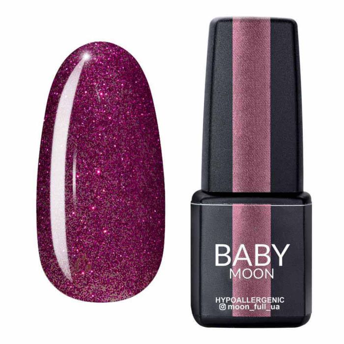 Гель-лак Baby Moon Dance Diamond 13 бордово-рожевий шиммерний, 6мл
