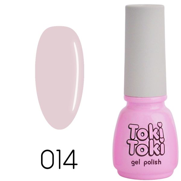 Гель-лак Toki-Toki №014, 5 мл ніжно-рожевий, емаль