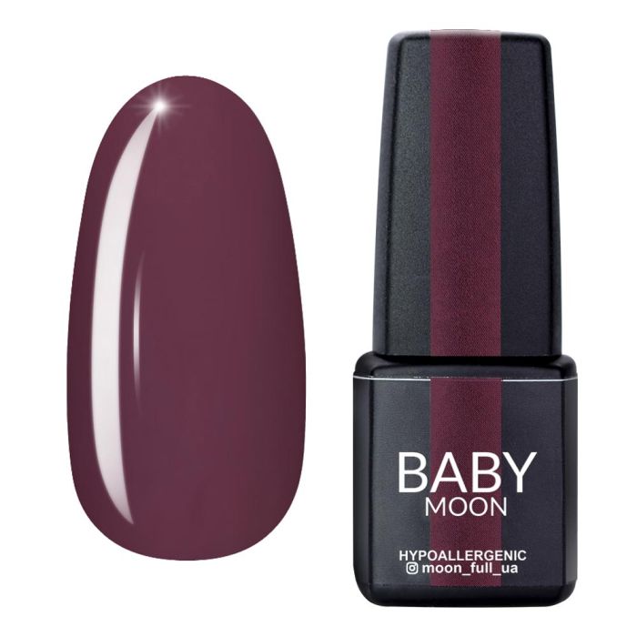Гель-лак Baby Moon Burgundy 14 коричнево-сливовий 6мл