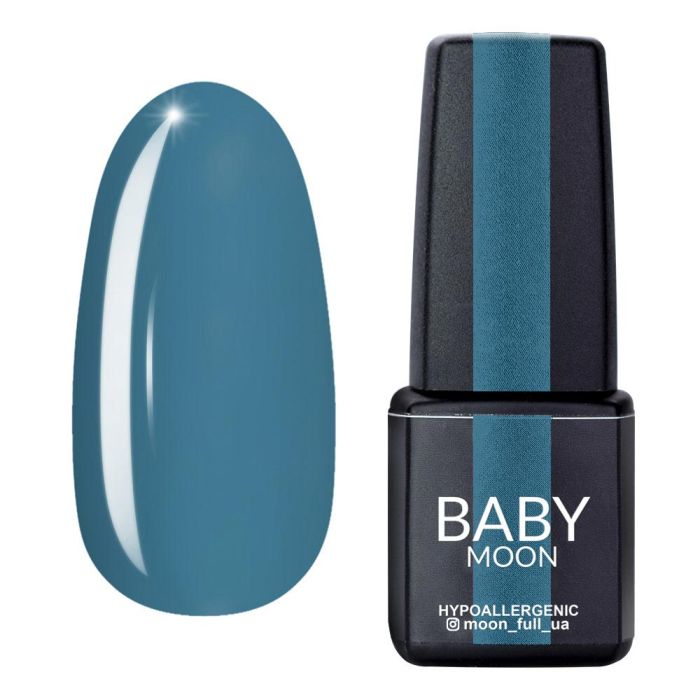 Гель-лак Baby Moon Cold Ocean 14 блакитно-сірий, 6мл