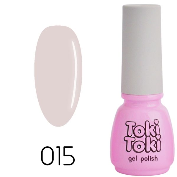 Гель-лак Toki-Toki №015, 5 мл натуральний бежевий, емаль
