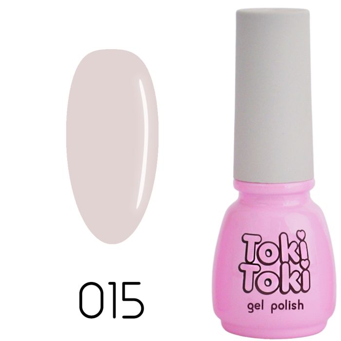 Гель-лак Toki-Toki №015, 5 мл натуральний бежевий, емаль