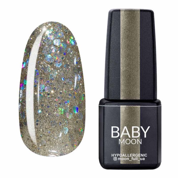 Гель-лак Baby Moon Dance Diamond 17 серебристо-жемчужный шиммерный, 6мл