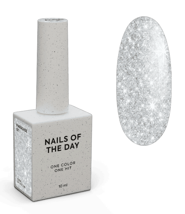 Гель-лак NailsOfTheDay Paradise 01 серебристый, 10мл