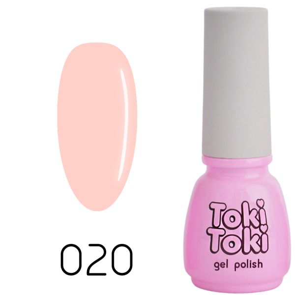 Гель-лак Toki-Toki №020, 5 мл світло-персиковий