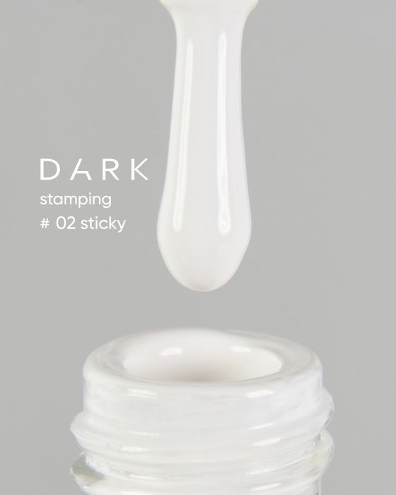 Краска для стемпинга DARK Stamping polish 02, белый 10мл