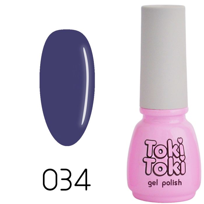 Гель-лак Toki-Toki №034, 5 мл джинсовий синій