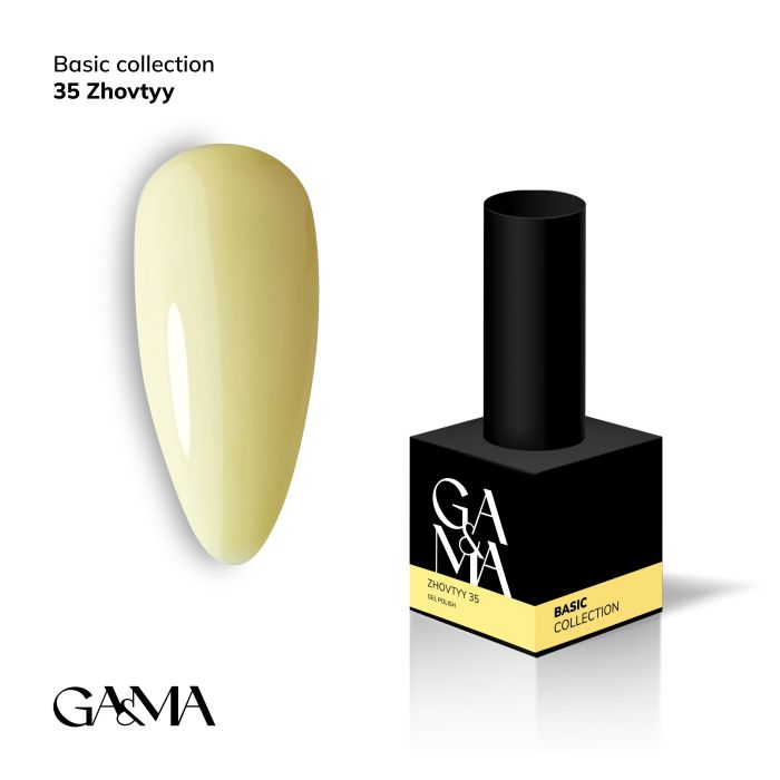 Гель-лак GaMa Basic collection 035 zhovtyy  жовтий 10мл