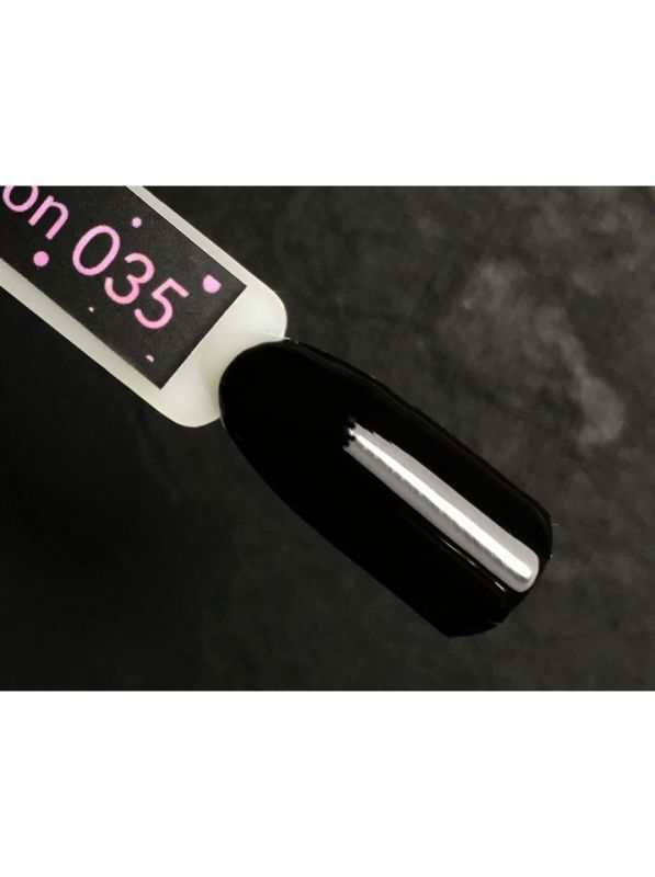 Гель-лак Kira Nails №035 (черный, эмаль), 6 мл