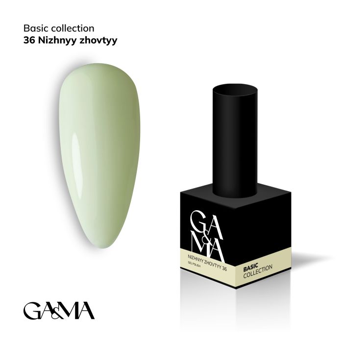Гель-лак GaMa Basic collection 036 nizhnyy zhovtyy  ніжний жовтий 10мл