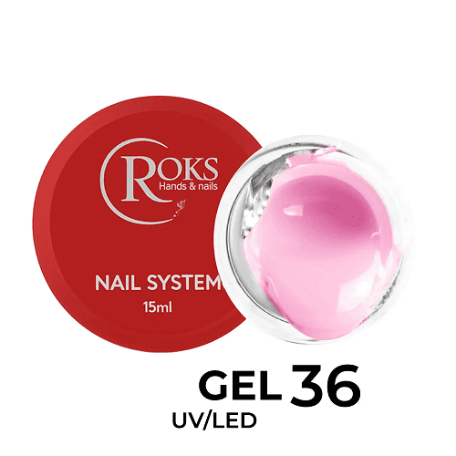 Гель для нігтів Roks Builder Gel 36 рожевий, 15мл