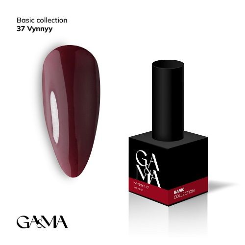 Гель-лак GaMa Basic collection 037 vynnyy  винний 10мл