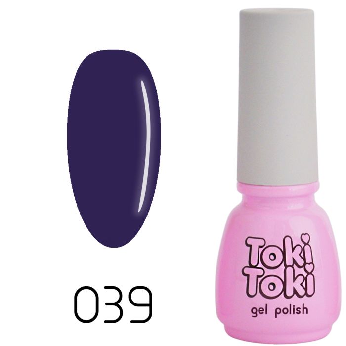 Гель-лак Toki-Toki №039, 5 мл темно-синій