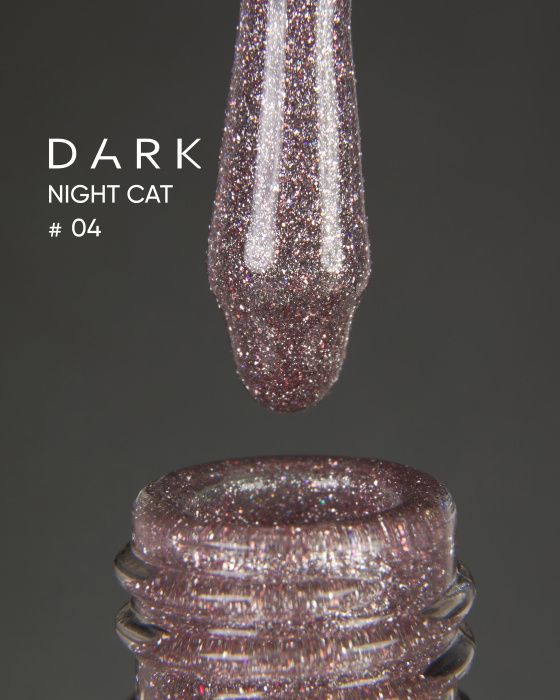 Гель-лак кошачий глаз Dark Night Cat 04, 10мл