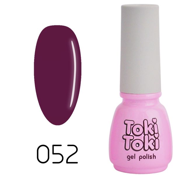 Гель-лак Toki-Toki №052, 5 мл червоно-бордовий