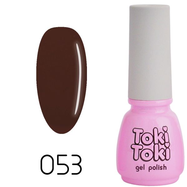Гель-лак Toki-Toki №053, 5 мл коричнево-червоний