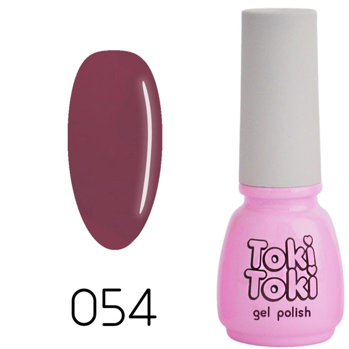 Гель-лак Toki-Toki №054, 5 мл коричново-бордовий