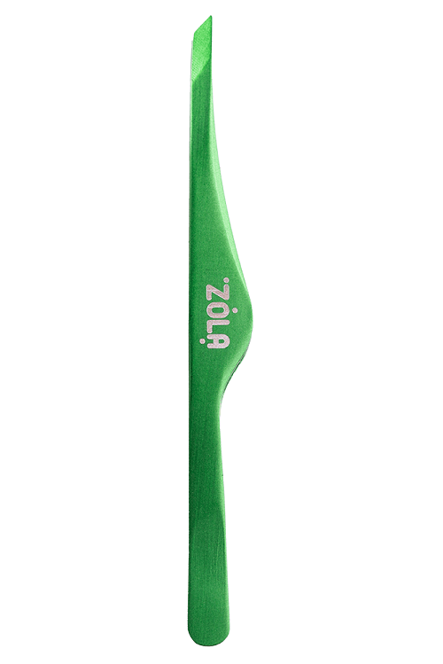 Пінцет скошений професійний для брів Zola Green